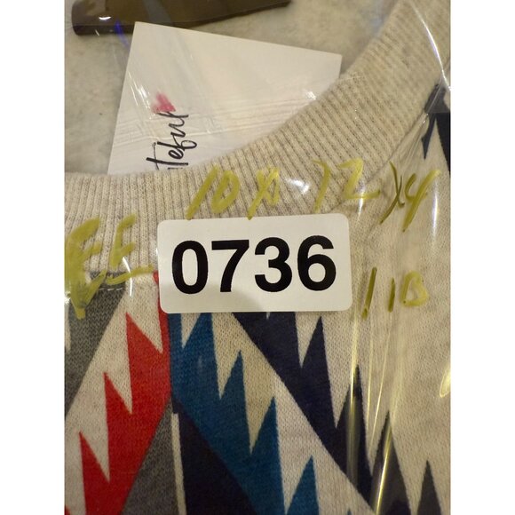 Ariat Chimayo Collection Tribal Print Cropped Sweatshirt Women’s M Cotton Blend - Picture 10 of 10